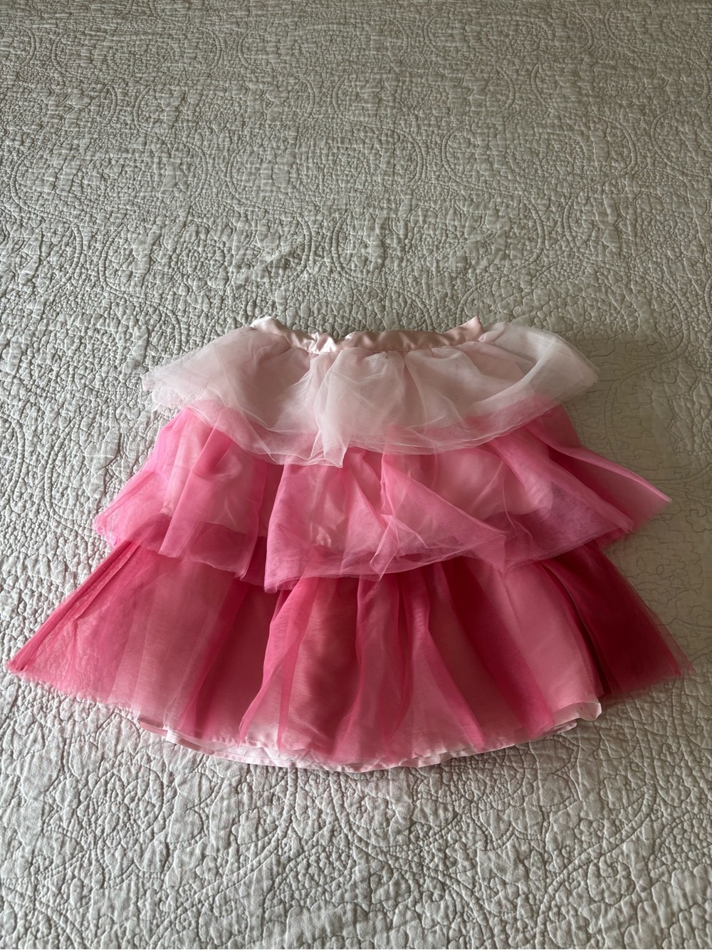 NWT Girls Janie and Jack Pink Layered Tulle Skirt Size 12